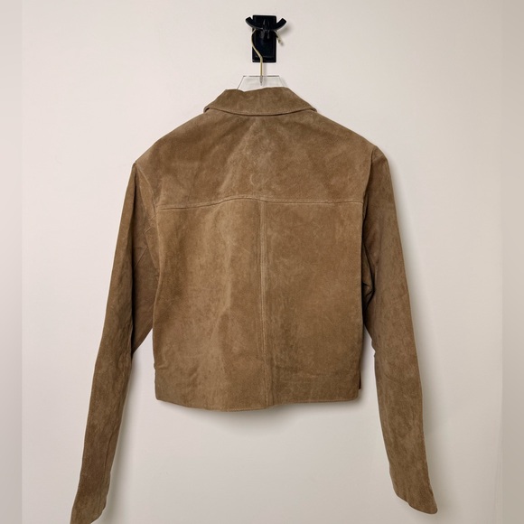 Blanknyc Crop Suede Jacket in Dark khaki - Picture 8 of 8
